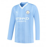 Camisa de Futebol Manchester City Matheus Nunes #27 Equipamento Principal 2023-24 Manga Comprida